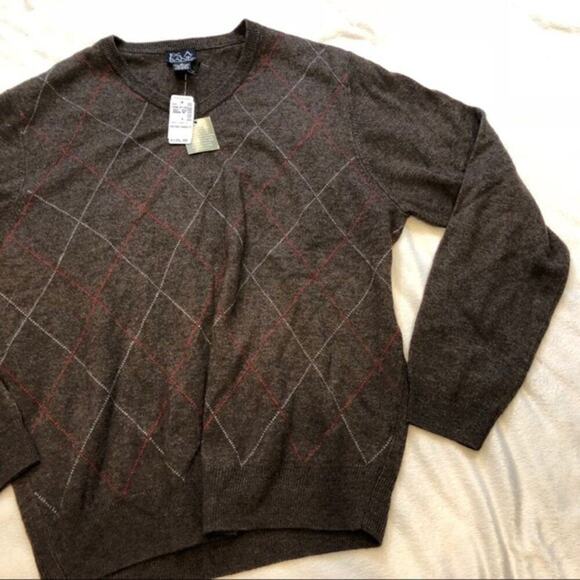 Joseph A. Bank Brown Wool Crewneck Sweater | Sz M, NWT - Picture 3 of 6